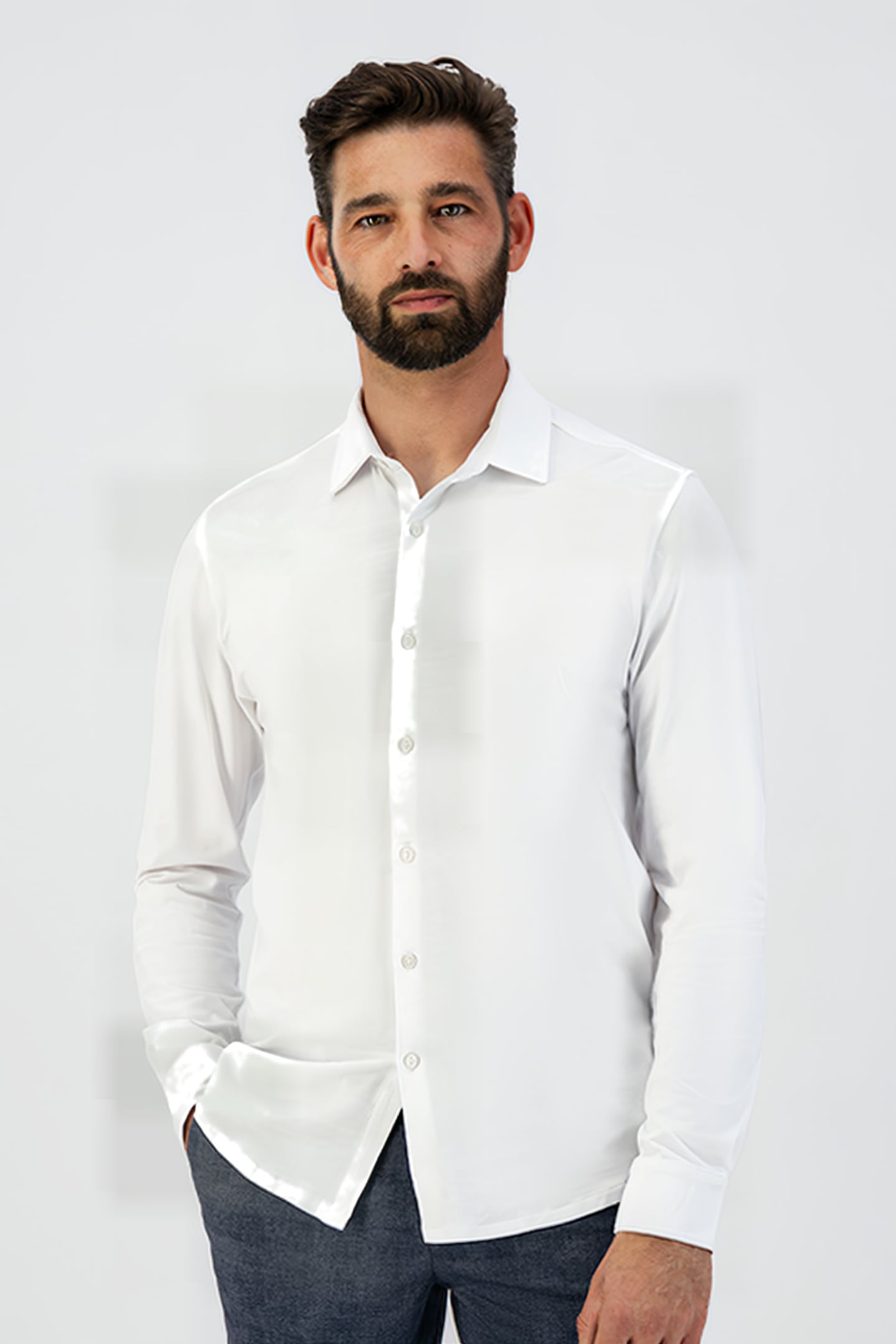 SHIRT FINE SLUB JERSEY WHITE 2