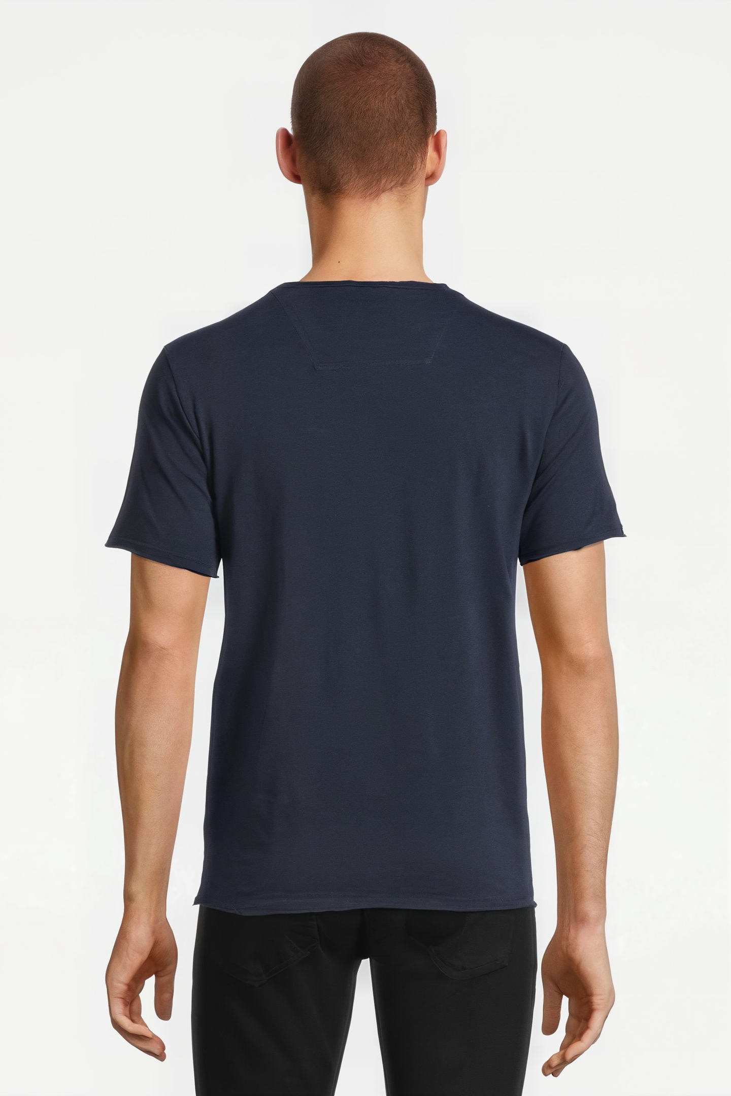 BASIC ROUND NECK TEE SLUB JERSEY DK. NAVY 3