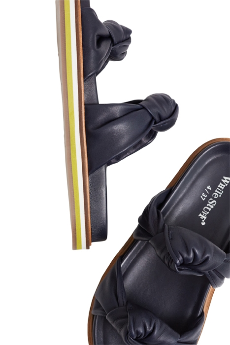 KNOTTED LEATHER FOOTBED DARK NAVY 4