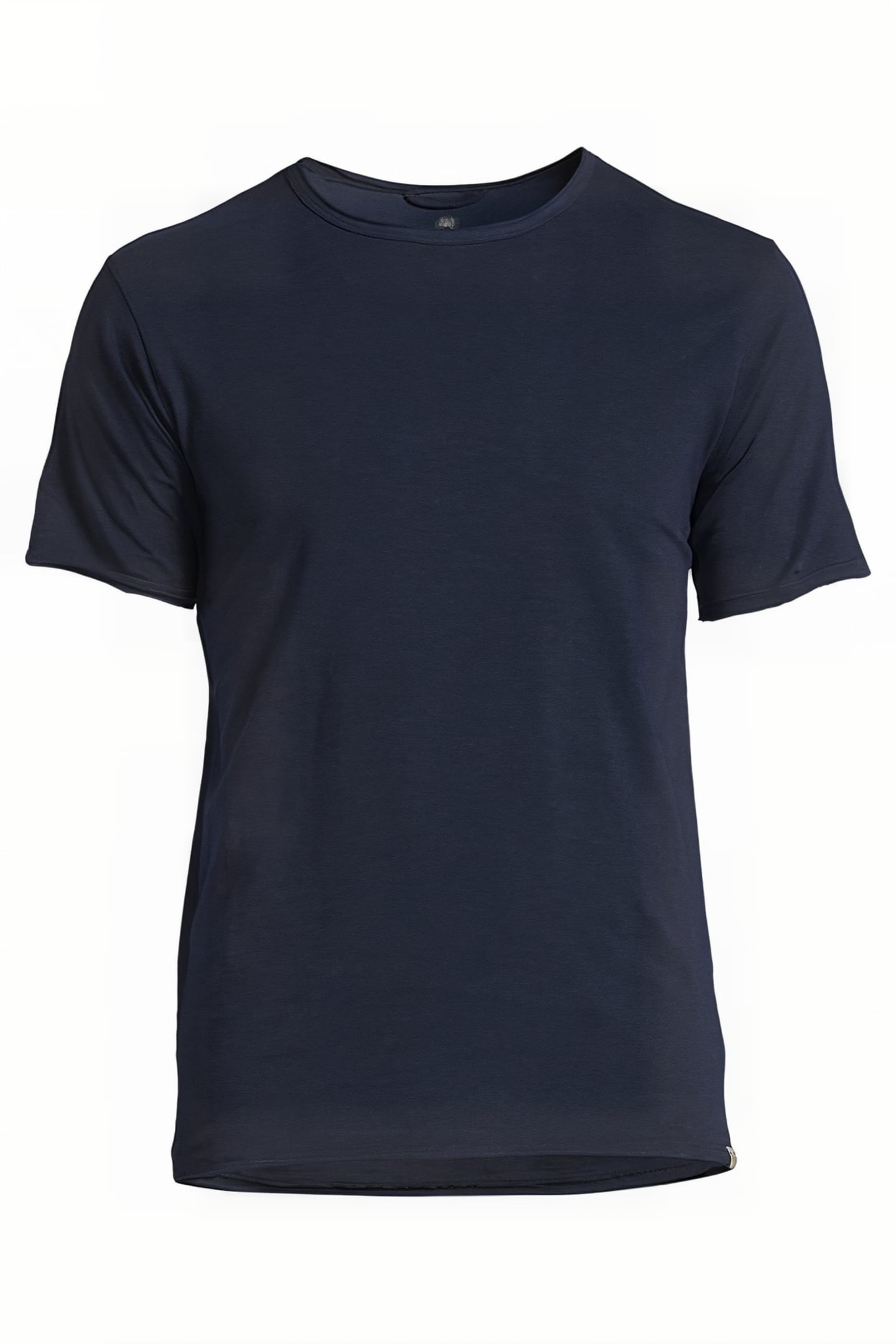 BASIC ROUND NECK TEE SLUB JERSEY DK. NAVY 1