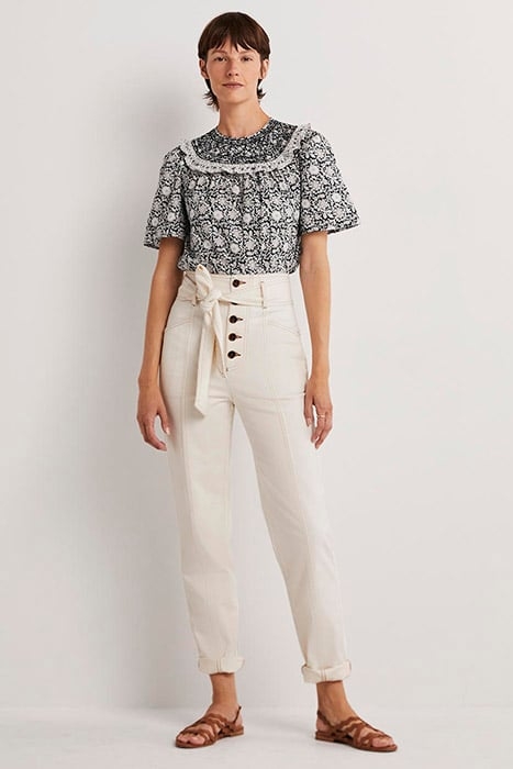 BELTED HIGH RISE JEANS ECR 3