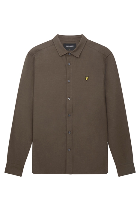 CHUNKY SLUB SHIRT FORM GREEN 5