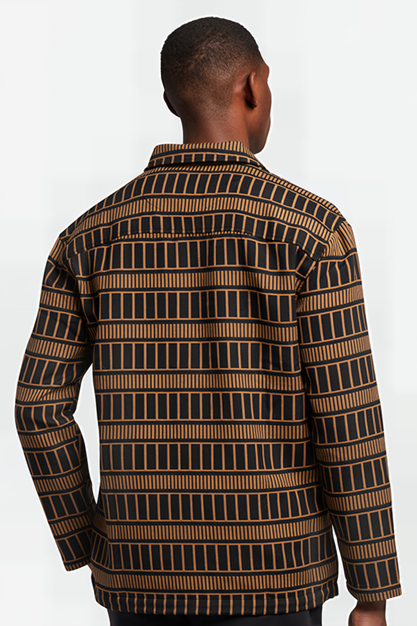GRID OVERSHIRT CAMEL BRONZE/JET BLACK 2