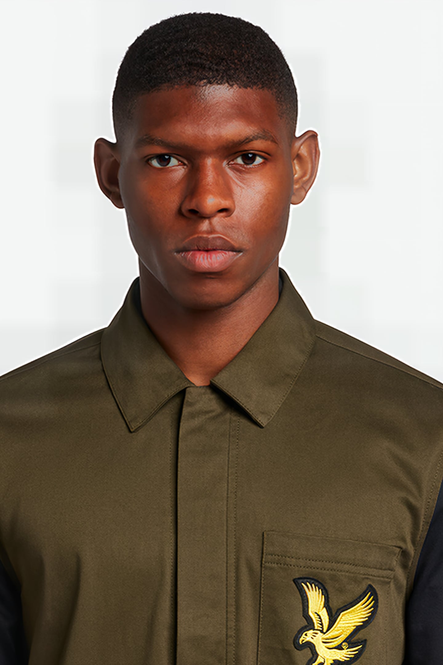 BLOCK OVERSHIRT OLIVE/JET BLACK 4