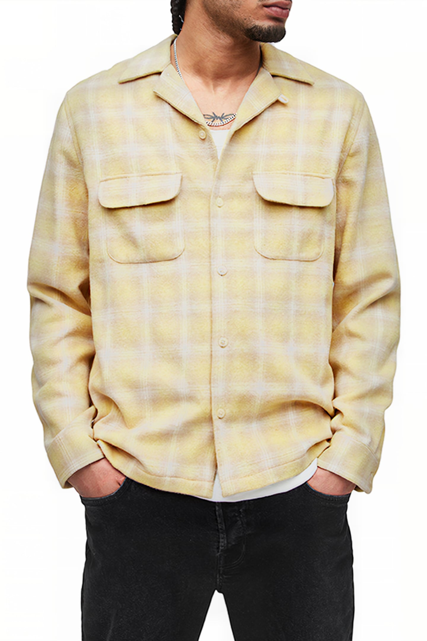 JACINTO LS SHIRT BUTTERMILK YELLOW 1