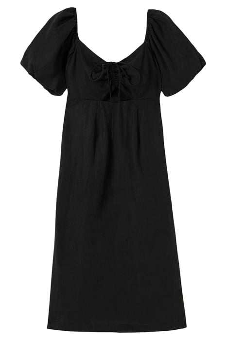 HALTERNECK CUTOUT COLUMN DRESS BLK 5