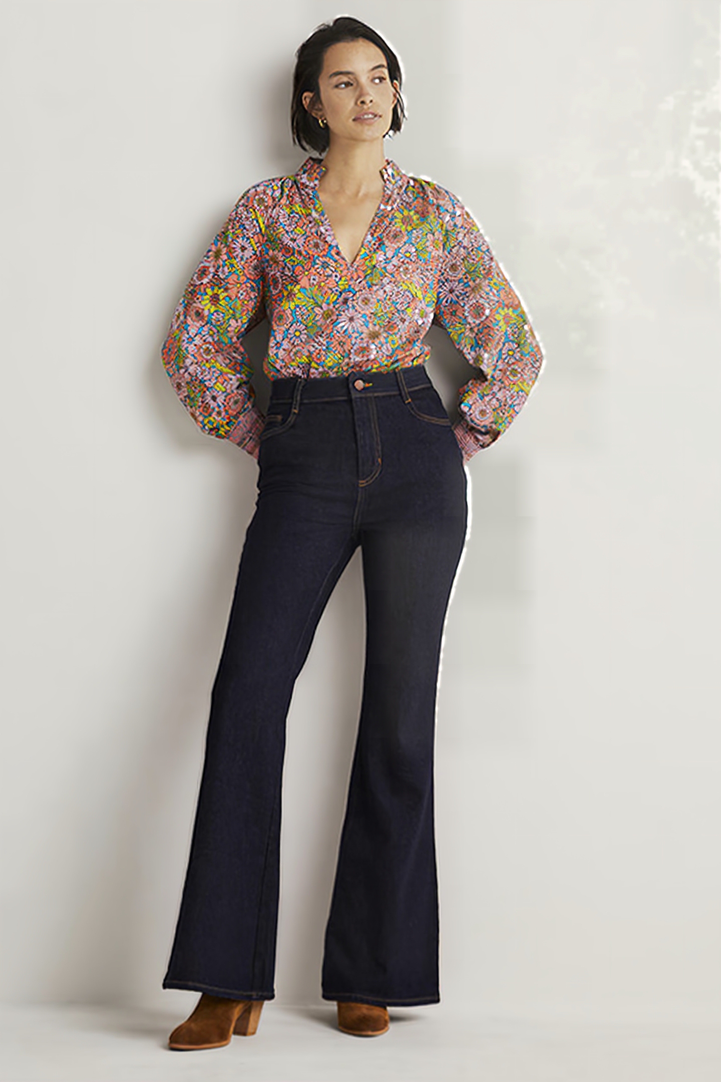 HIGH WAIST SMART FLARE JEANS DDN 3