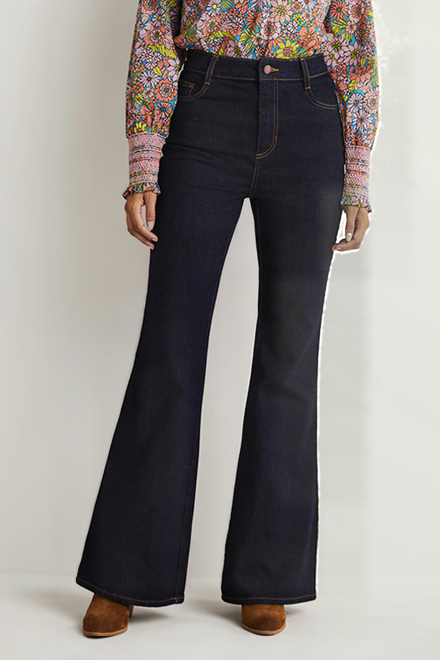 HIGH WAIST SMART FLARE JEANS DDN 1