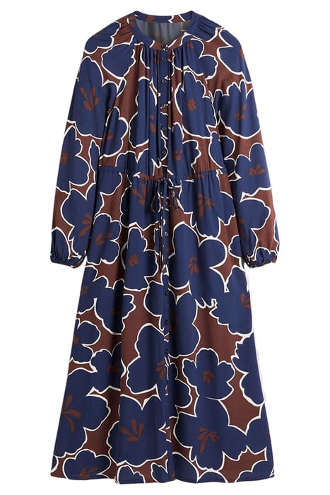 TIE WAIST DETAIL MIDI DRESS NVY 5