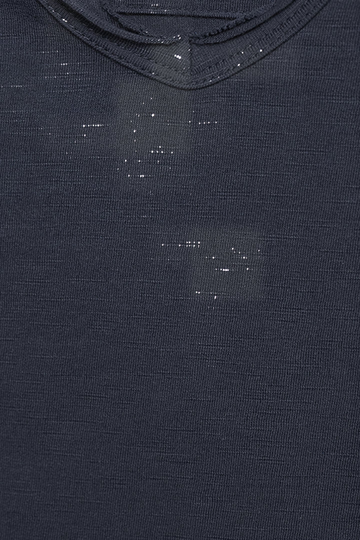 BASIC V-NECK TEE SLUB JERSEY DK. NAVY 6