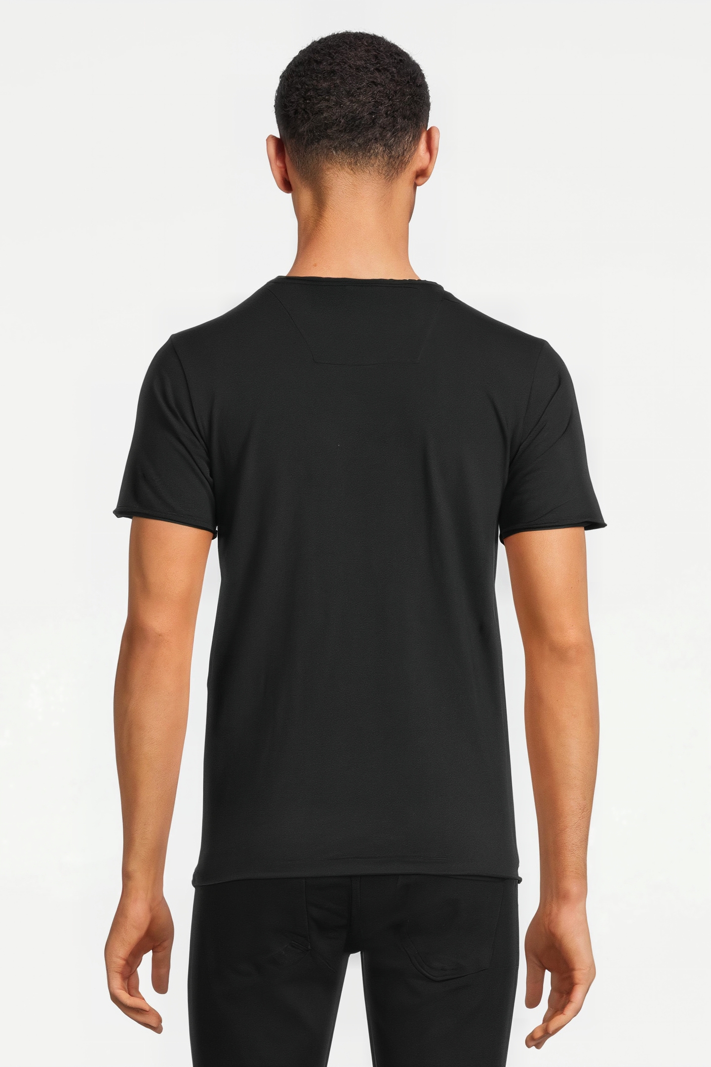 BASIC ROUND NECK TEE SLUB JERSEY BLACK 3