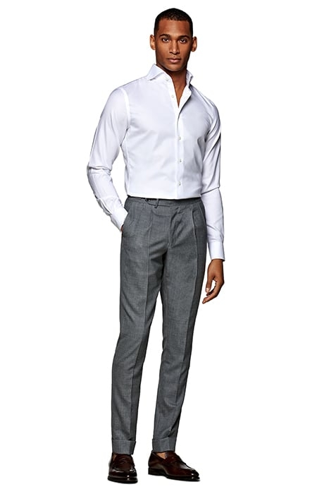WHITE PINPOINT OXFORD EXTRA SLIM FIT SHIRT 4