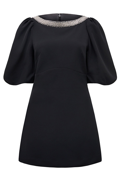 MAISIE EMBELLISHED NECK MINI DRESS BLACK 6