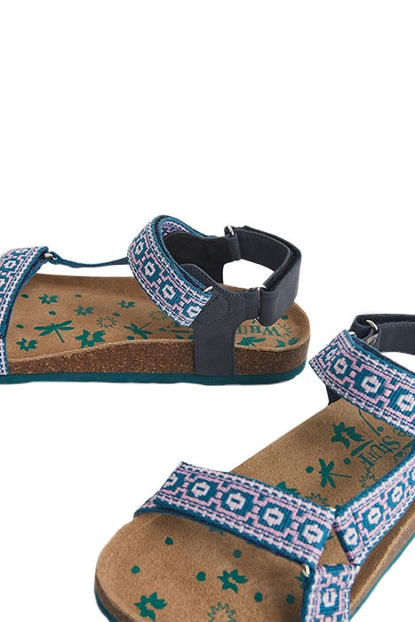 TREK FOOTBED SANDAL BLUE 4