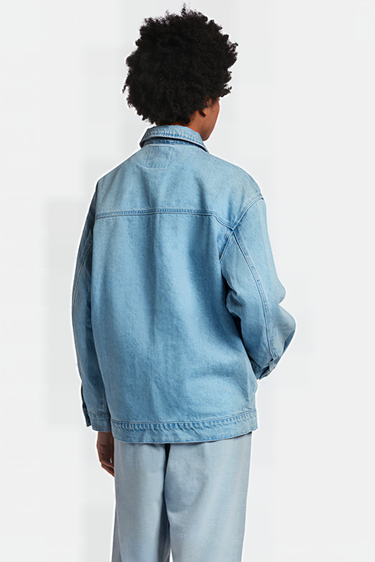 OVERSIZED DENIM JACKET LIGHT RINSE WASH 2