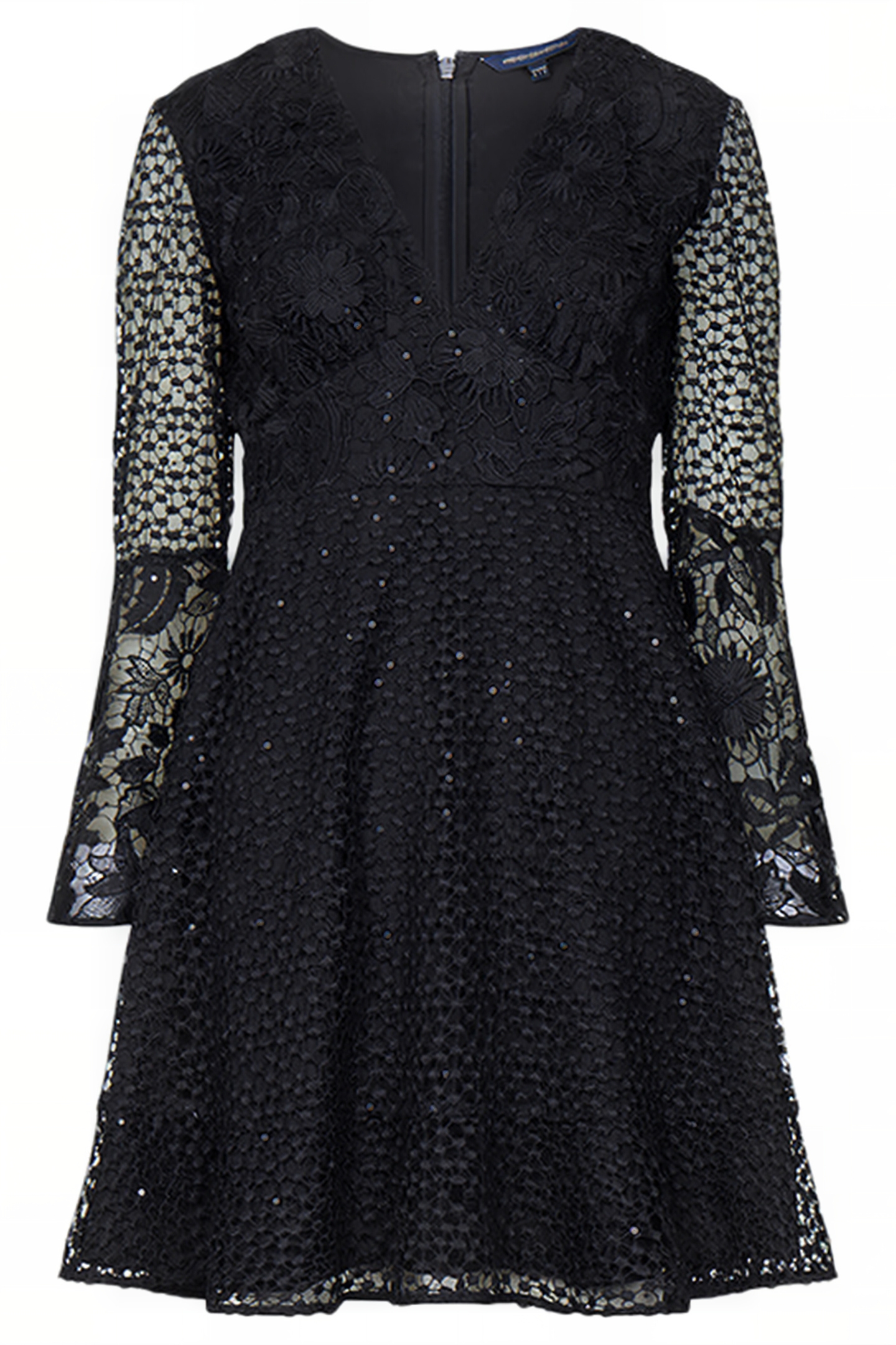 GUDRANA CABALLO LACE DRESS BLACK/BLACK SEQUINS 3