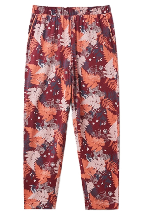 FERN JERSEY PJ BOTTOM RED MULTI 1