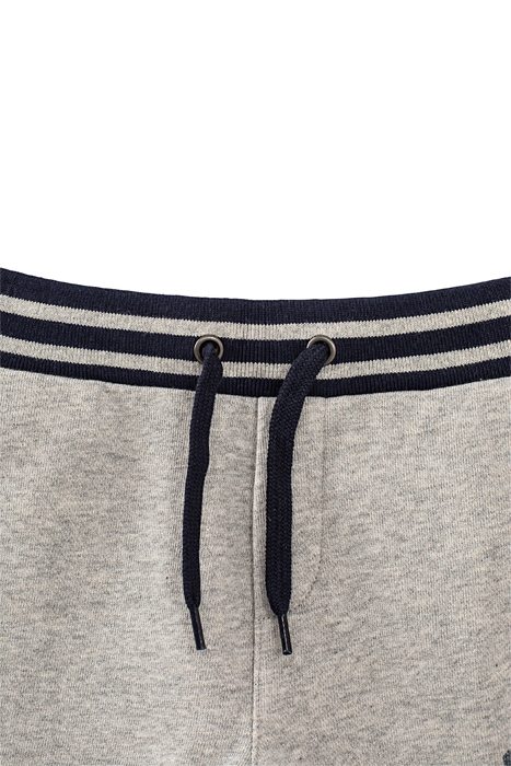 BOYS’ MEDIUM GREY MARL AND NAVY SWEATSHIRT FABRIC BERMUDAS 3