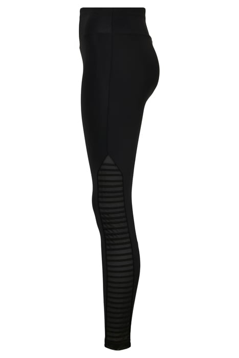 LADIES HIGHWAIST BIKER TECH MESH LEGGINGS BLACK 7