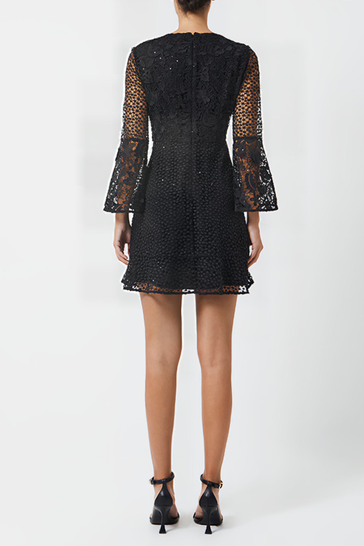 GUDRANA CABALLO LACE DRESS BLACK/BLACK SEQUINS 2