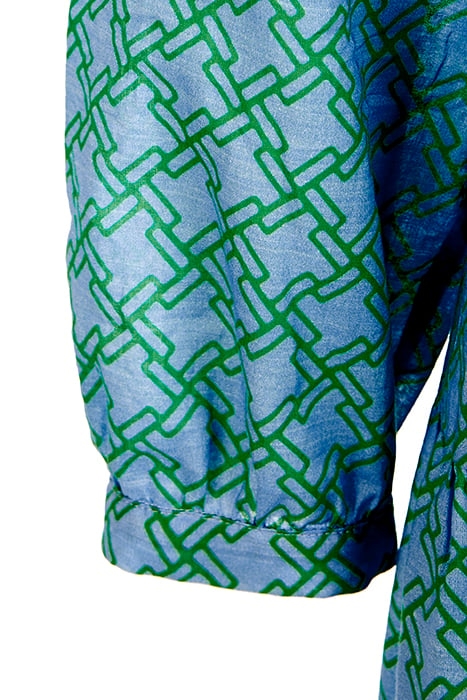 LONG DRESS LS VOLANTS BLUE 3