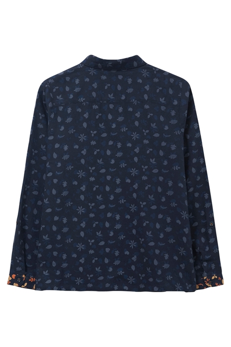 EMILIA ORGANIC PRINT SHIRT NAVY MULTI 2