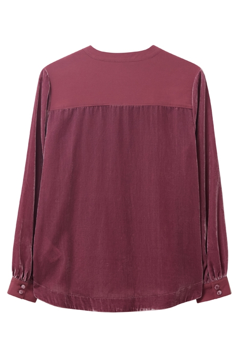 KATE VELVET SHIRT DUSTY PINK 2