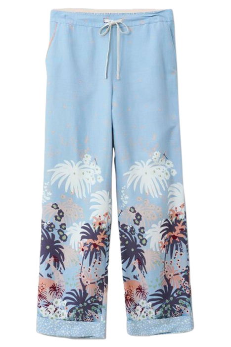 NINA WOVEN PJ BOTTOM BLUE PRINT 1