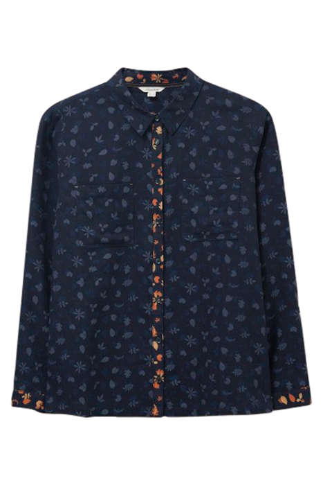 EMILIA ORGANIC PRINT SHIRT NAVY MULTI 1