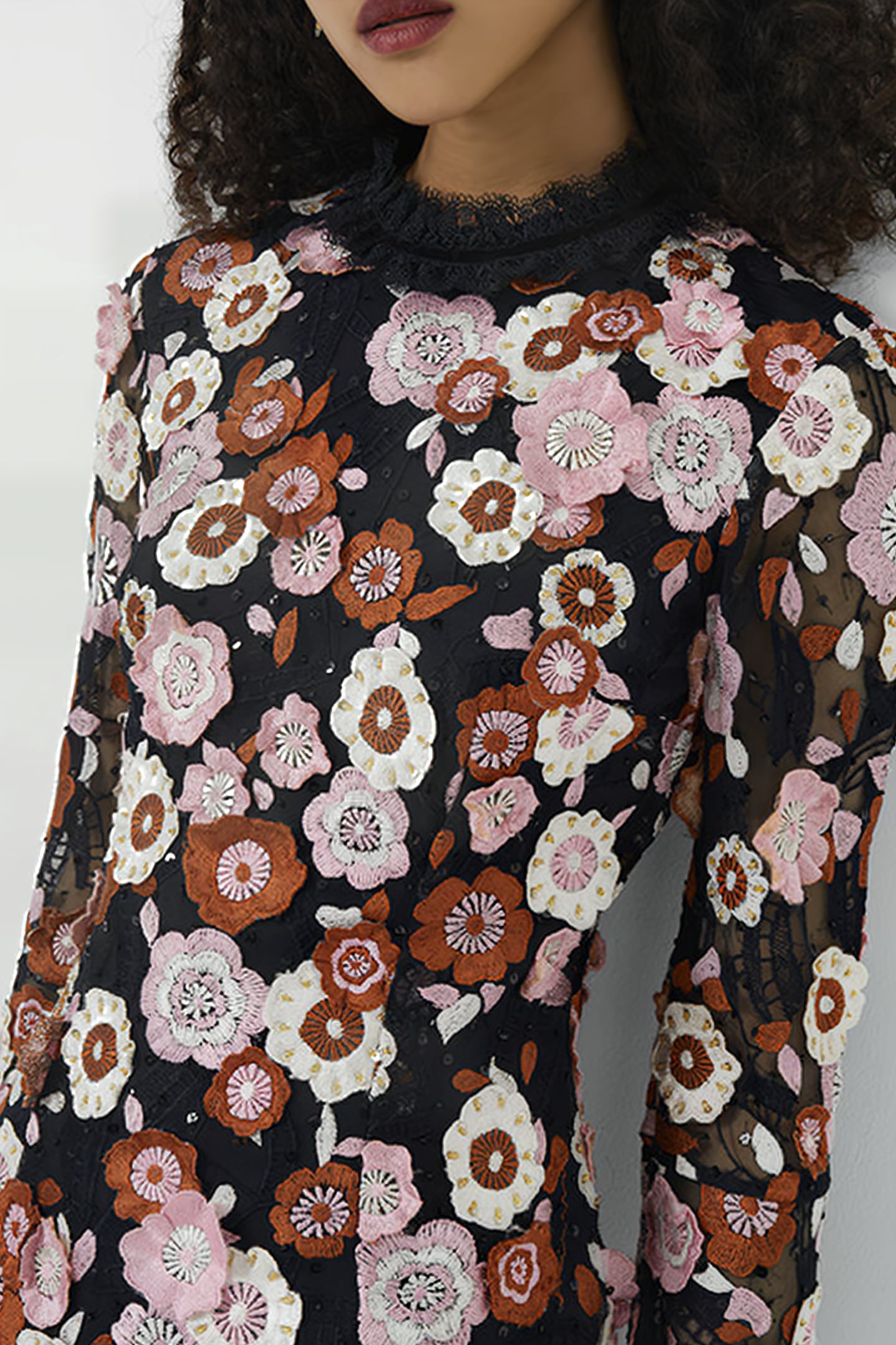 ASTRIDA ALIYHA LACE EMB DRESS MULTI 5