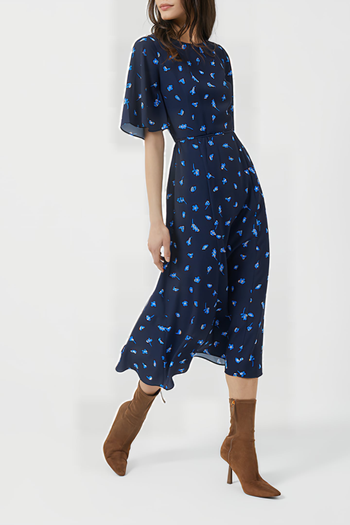 BELLE VERONA MIDI DRESS INDIGO MULTI 3