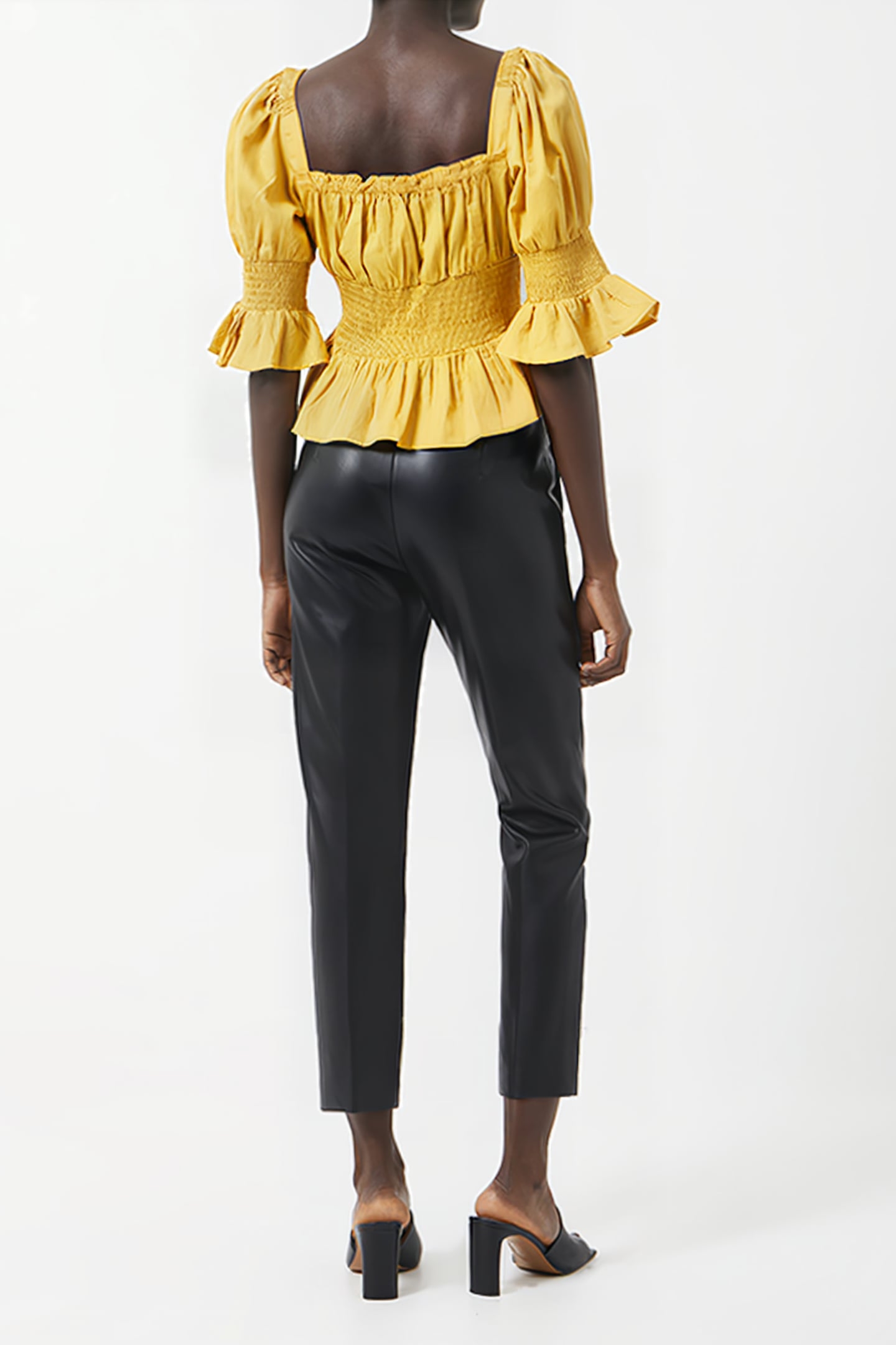 SINDEY COTTON SAT SQA NEC BLOU BRIGHT GOLD 3