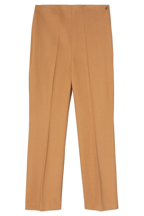 TWILL STOVEPIPE TROUSERS BROWN 5