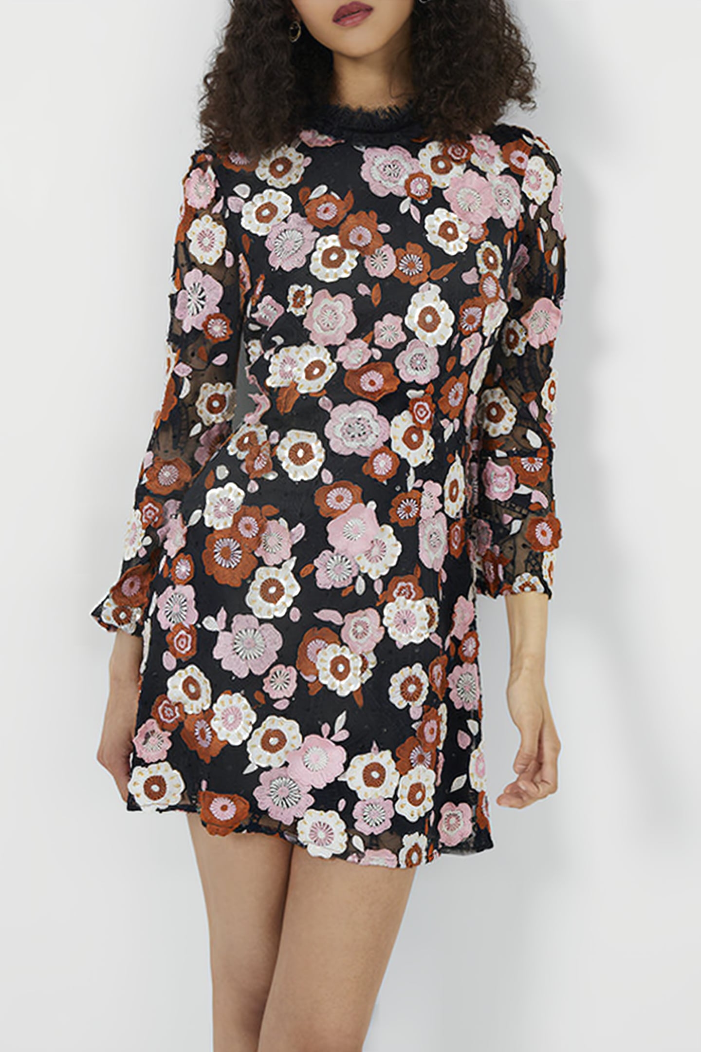 ASTRIDA ALIYHA LACE EMB DRESS MULTI 1