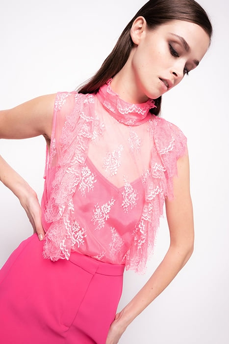 VERCELLI TOP PIZZO FUCHSIA 1