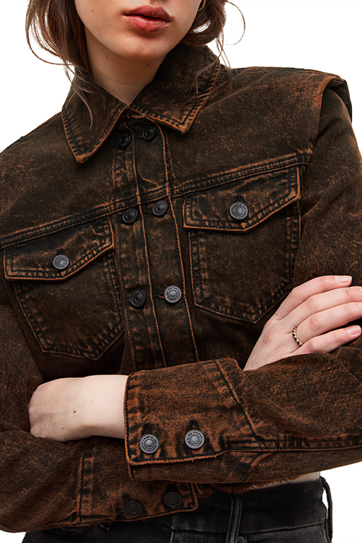 PAT DENIM JACKET MUSTARD BLACK 6