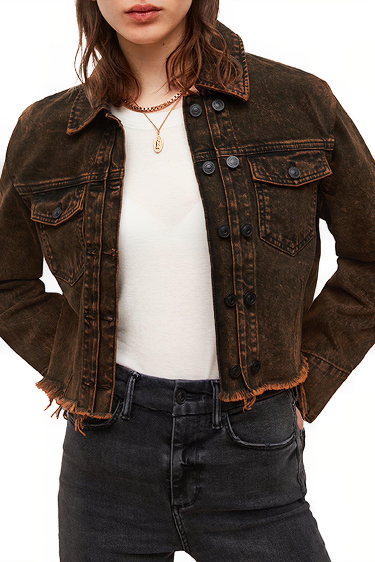 PAT DENIM JACKET MUSTARD BLACK 1