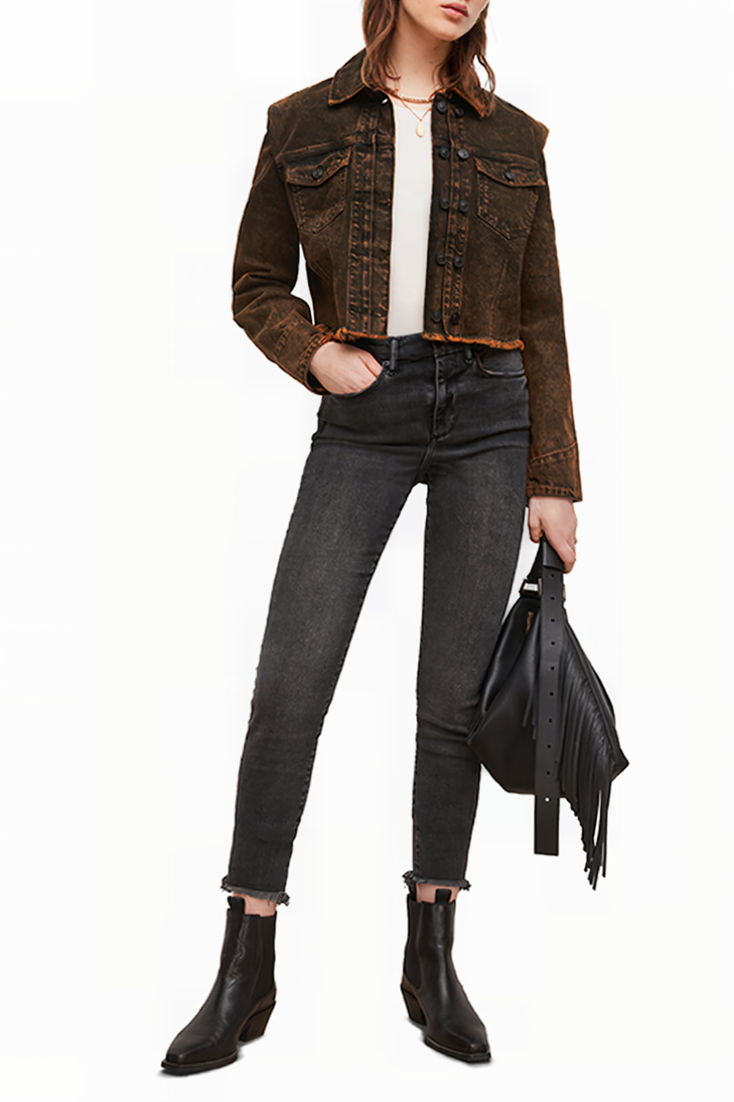 PAT DENIM JACKET MUSTARD BLACK 4