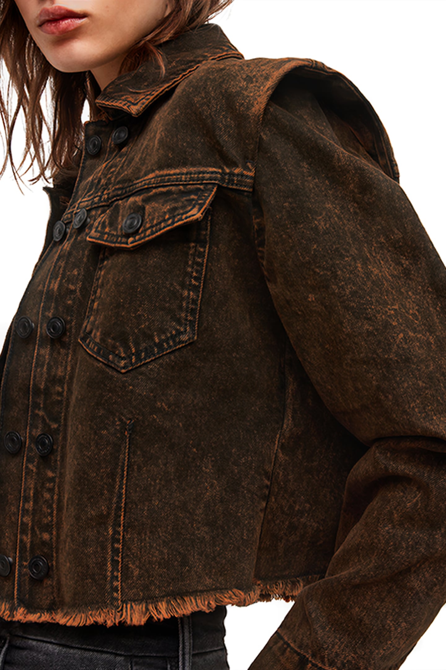 PAT DENIM JACKET MUSTARD BLACK 5