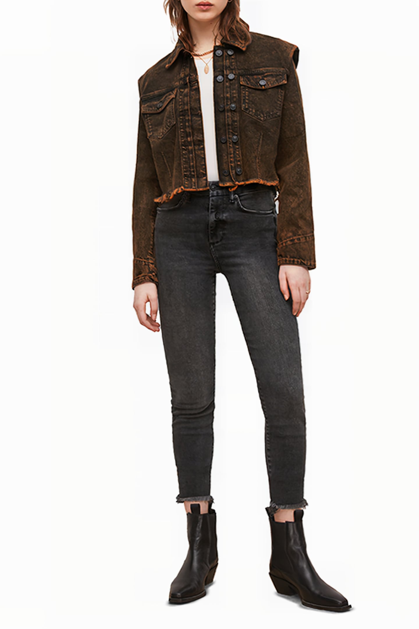 PAT DENIM JACKET MUSTARD BLACK 3