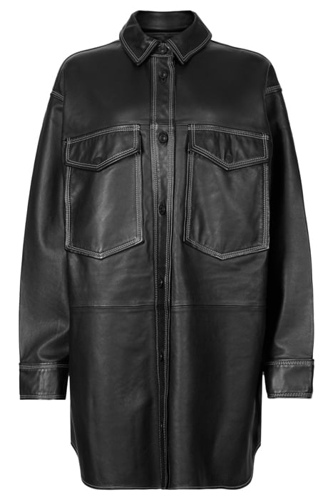 LILY LEATHER DRESS BLACK 5