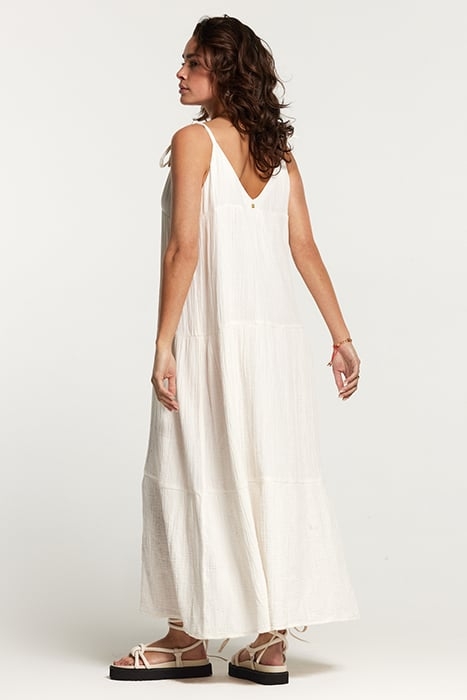 BOGOTA DRESS MOUSSELINE WAFFLE JET STREAM WHITE 2