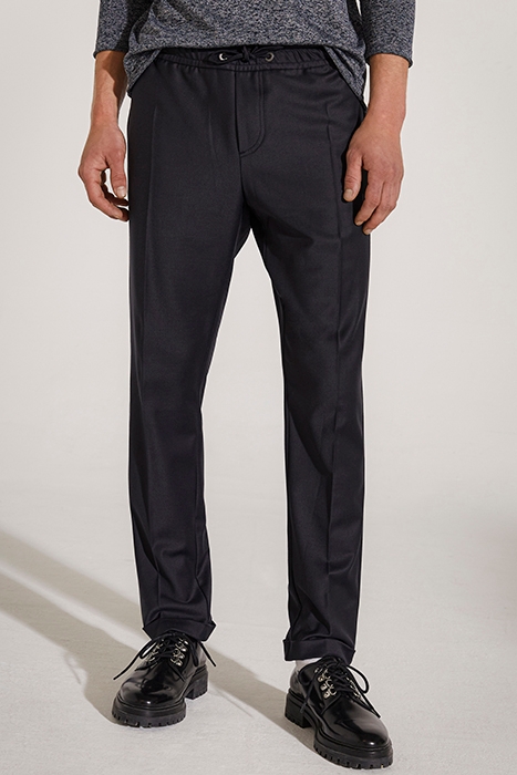 NAVY FLANNEL JOGGERS 1