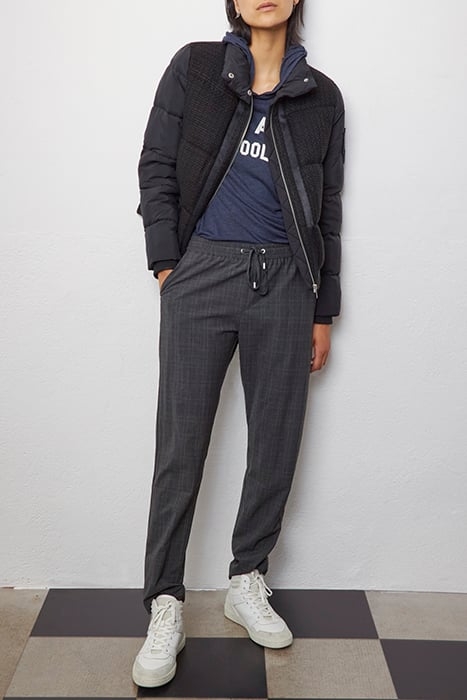 NAVY BLUE HOODED LONG SLEEVE T-SHIRT 2