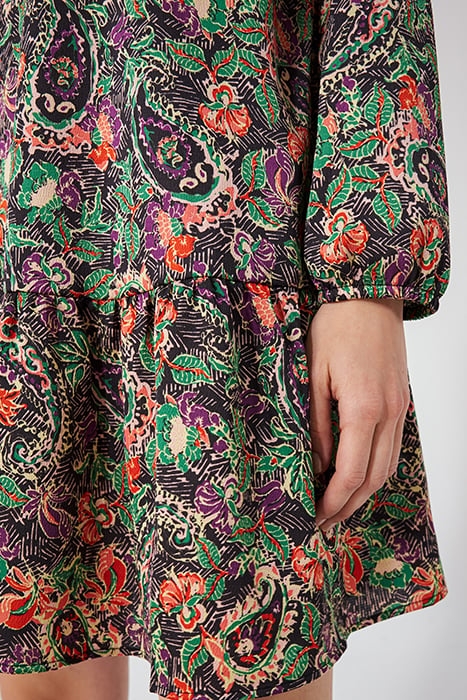 FLUID FLORAL PRINT SHORT DRESS 5