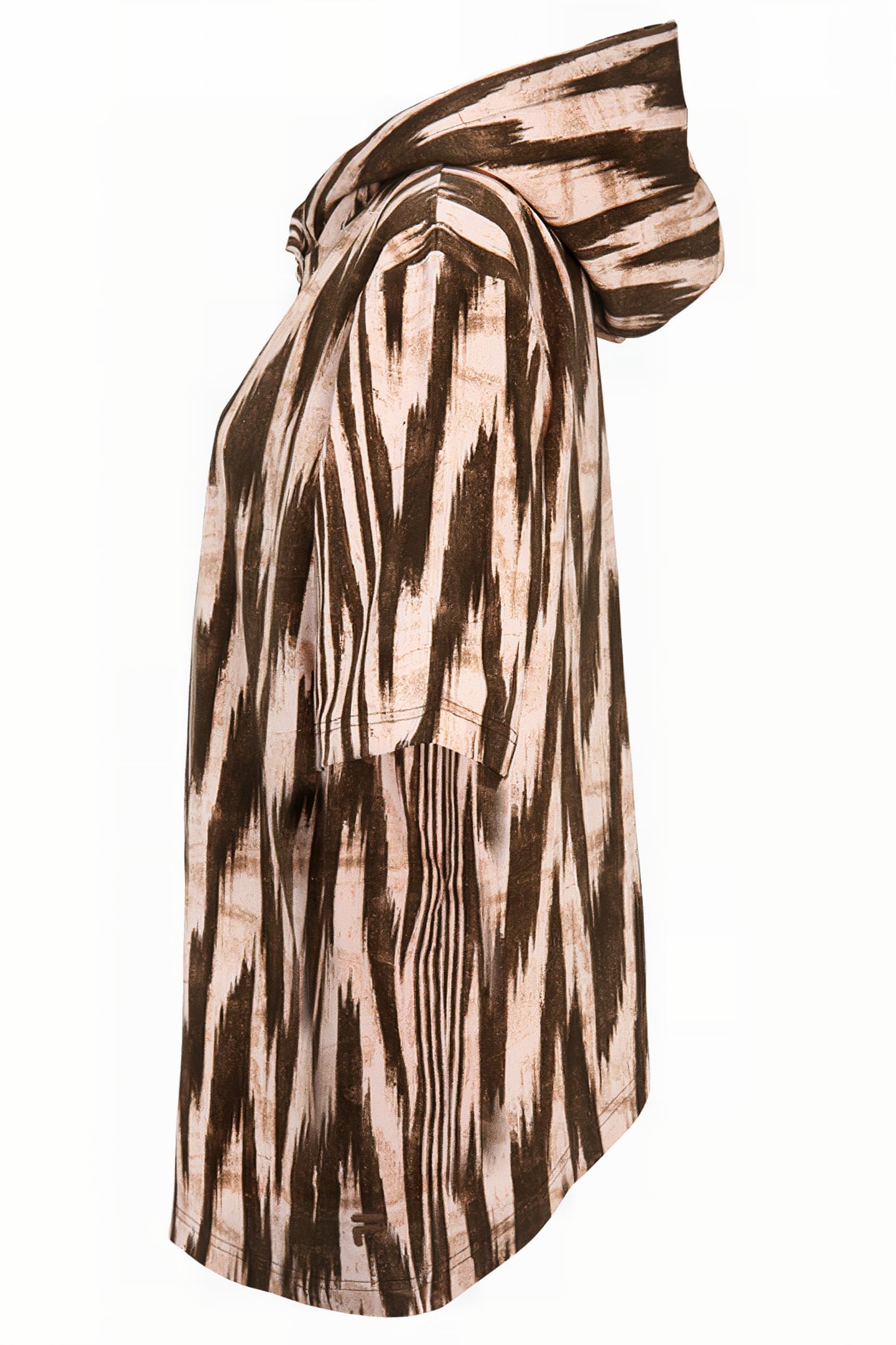 CORCIANO OVERSIZED HOODY BROWN ABSTRACT ETNO AOP 3