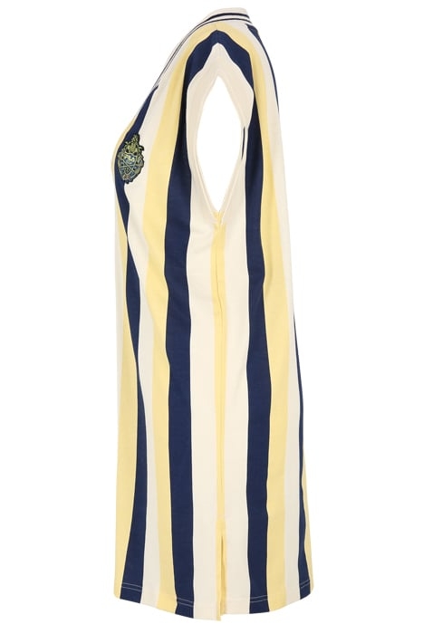 TASTRUP STRIPED ELONGATED VEST PALE BANANA BOLD STRIPED 3