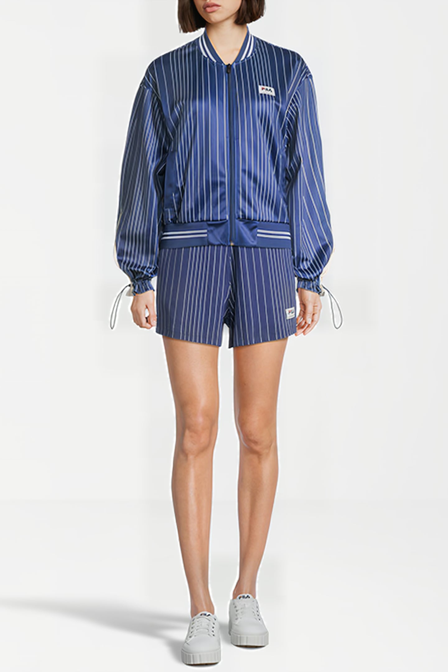 TEBRA HIGH WAIST SHORTS MEDIEVAL BLUE/ANTIQUE WHITE IRREGULA 4