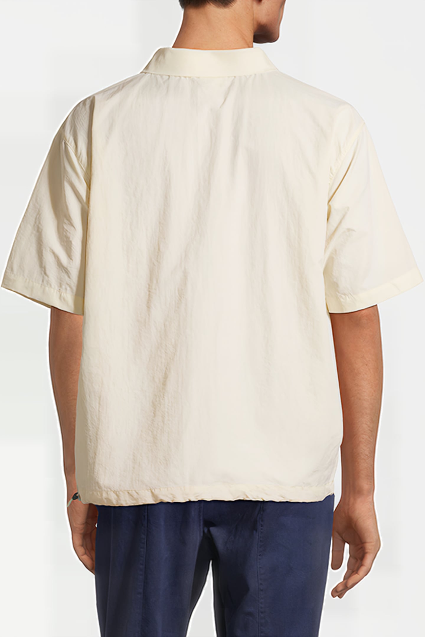 TWIST WOVEN POLO SHIRT ANTIQUE WHITE 3