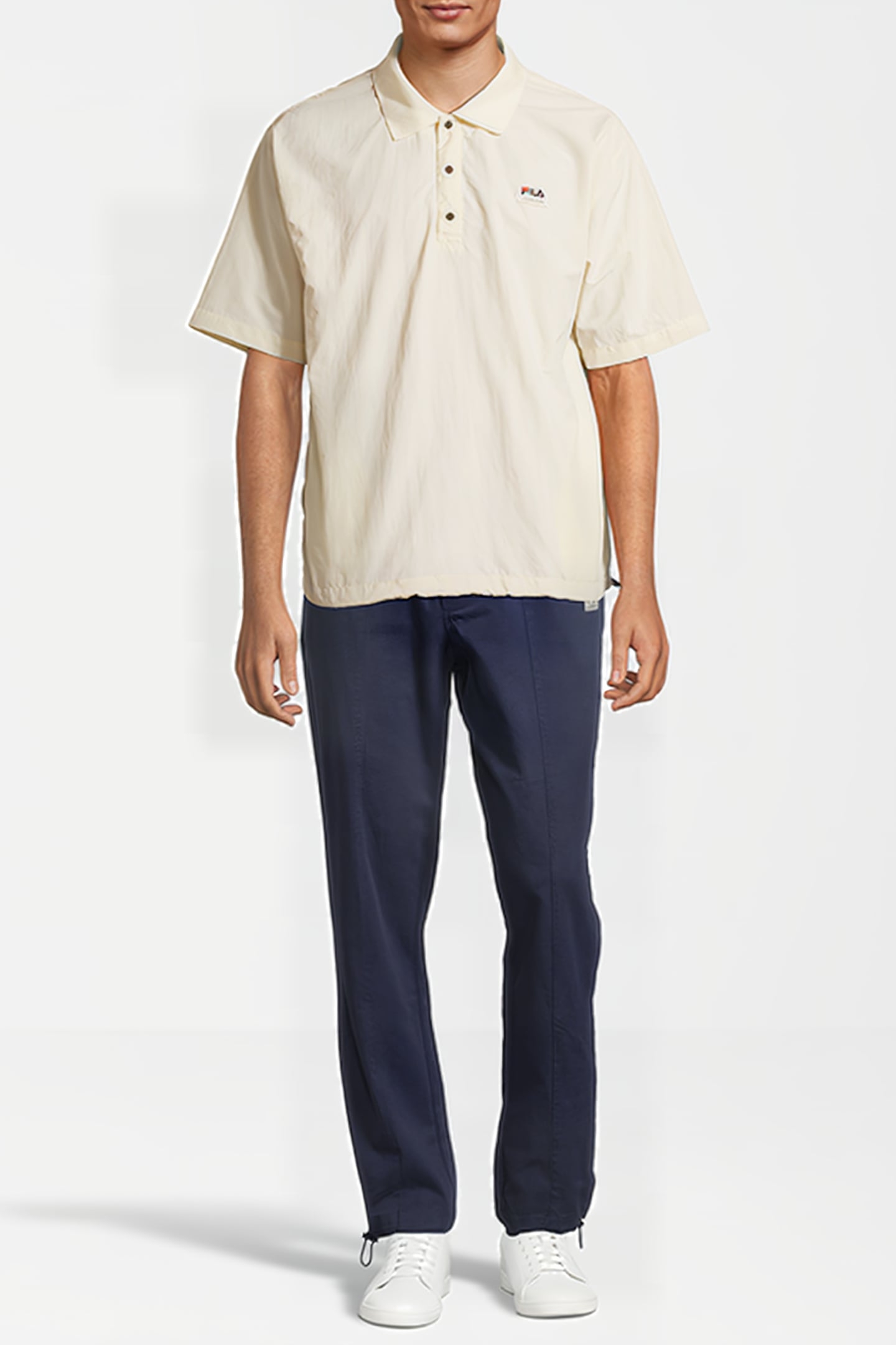 TWIST WOVEN POLO SHIRT ANTIQUE WHITE 4